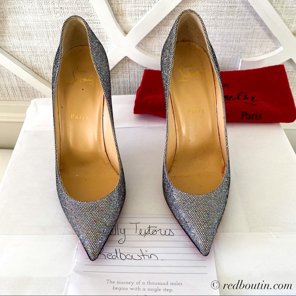 ❣️Sold Louboutin So Kate Silver Glitter Pumps - Picture 6 of 8